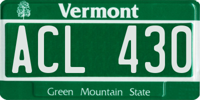 VT license plate ACL430