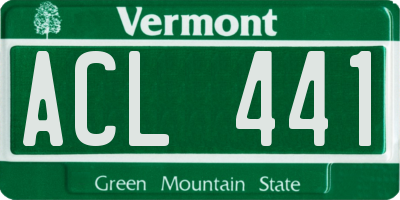 VT license plate ACL441