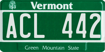 VT license plate ACL442