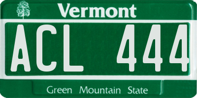 VT license plate ACL444