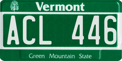 VT license plate ACL446