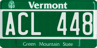 VT license plate ACL448