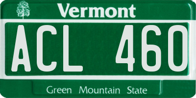 VT license plate ACL460