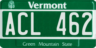 VT license plate ACL462