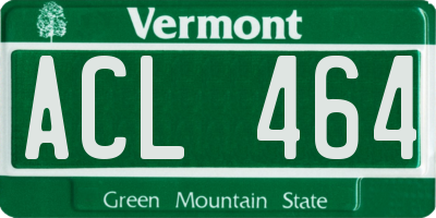VT license plate ACL464