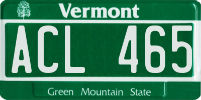 VT license plate ACL465