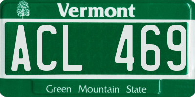 VT license plate ACL469