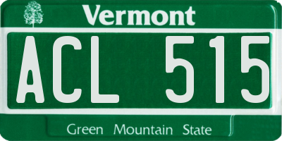 VT license plate ACL515