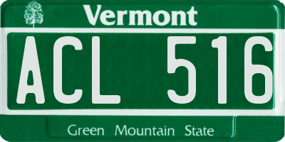 VT license plate ACL516