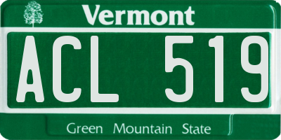 VT license plate ACL519