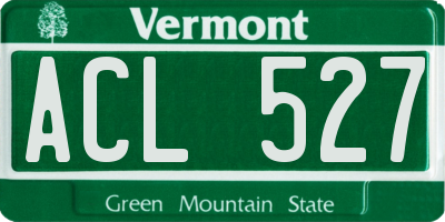 VT license plate ACL527