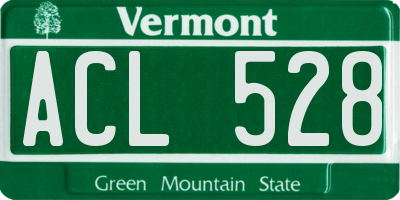 VT license plate ACL528