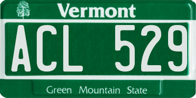 VT license plate ACL529