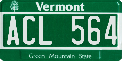 VT license plate ACL564