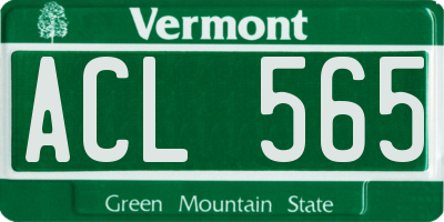 VT license plate ACL565