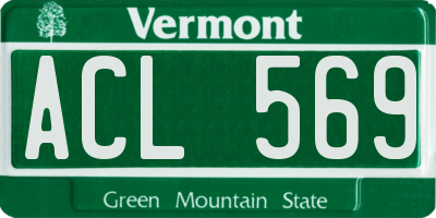 VT license plate ACL569