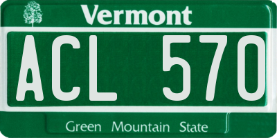 VT license plate ACL570