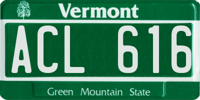 VT license plate ACL616