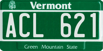 VT license plate ACL621