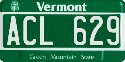 VT license plate ACL629