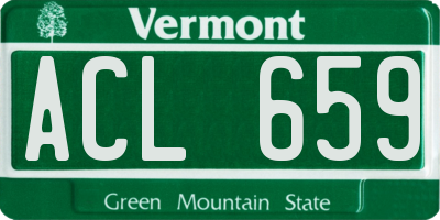 VT license plate ACL659