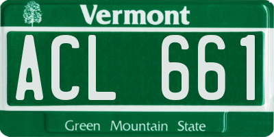 VT license plate ACL661