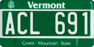 VT license plate ACL691