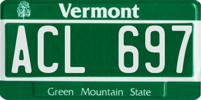 VT license plate ACL697