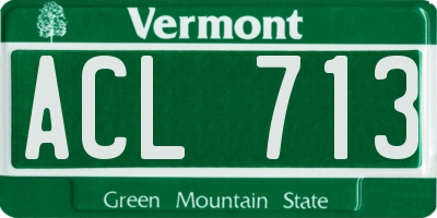 VT license plate ACL713