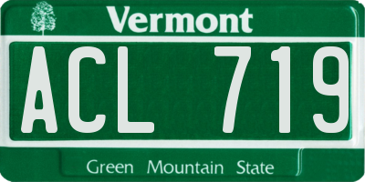 VT license plate ACL719