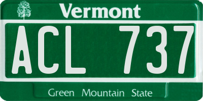 VT license plate ACL737