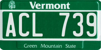 VT license plate ACL739