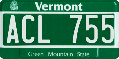 VT license plate ACL755