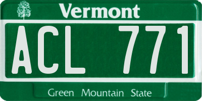 VT license plate ACL771