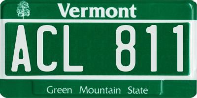 VT license plate ACL811