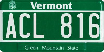 VT license plate ACL816