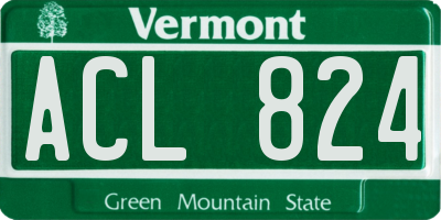 VT license plate ACL824