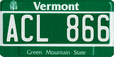 VT license plate ACL866