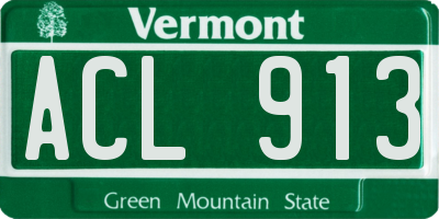 VT license plate ACL913