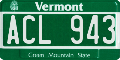 VT license plate ACL943
