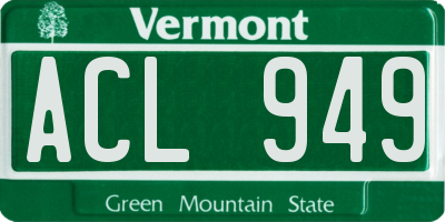 VT license plate ACL949