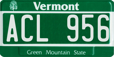 VT license plate ACL956