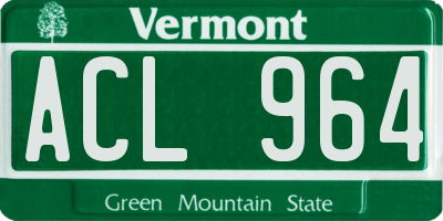 VT license plate ACL964