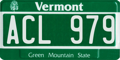 VT license plate ACL979
