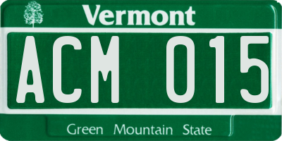VT license plate ACM015