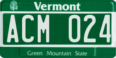 VT license plate ACM024