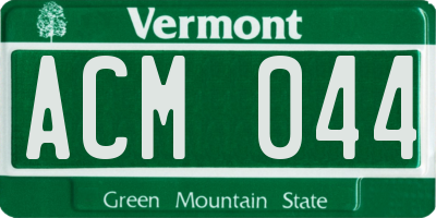 VT license plate ACM044