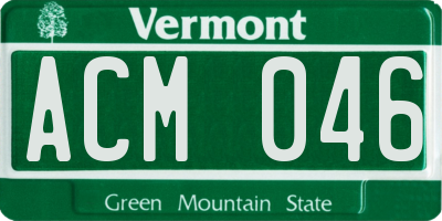 VT license plate ACM046