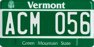 VT license plate ACM056