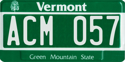 VT license plate ACM057